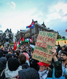 A demonstration in Amsterdam against Israel's actions in Gaza this month. Credit: Fadel Dawod / Anadolu via Reuters Connect A demonstration in Amsterdam against Israel's actions in Gaza this month.