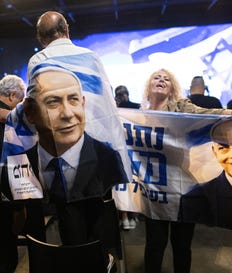 Likud supporters showing their love for Benjamin Netanyahu at a campaign event in Tel Aviv on September 17. Credit: Moti Milrod Likud supporters showing their love for Benjamin Netanyahu at a campaign event in Tel Aviv on September 17.
