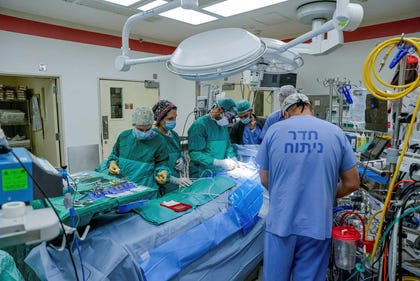 An operating room in an Israeli hospital, 2023. Credit: Nir Keidar An operating room in an Israeli hospital, 2023.