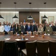 Participants and alumni of the Churchill Program are hosted by Netanyahu.