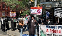 Yehonatan Ovadia protesting in New York earlier this year. Credit: Eric Lee via The New York Times Yehonatan Ovadia protesting in New York earlier this year.