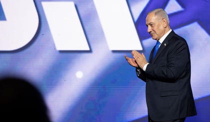 Prime Minister Benjamin Netanyahu electioneering, earlier this month.