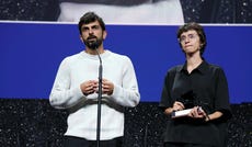 "NAZA" directors  Yuval Abraham and Rachel Szor at the Venice Film Festival.