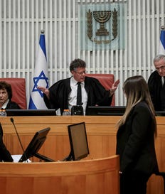 Supreme Court justices convene for Thursday's hearing. Credit: Itay Cohen Supreme Court justices convene for Thursday's hearing.