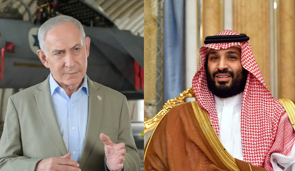 Israeli Prime Minister Benjamin Netanyahu and Saudi crown prince Mohammed bin Salman.