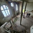 Inside the synagogue in Trzebinia, Poland last month.