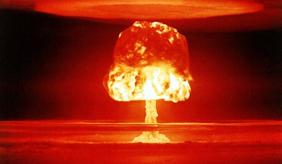 Nuclear testing at Bikini Atoll. Credit: Science History Images / Alamy S Nuclear testing at Bikini Atoll.