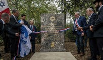 A memorial plaque commemorating the October 7 attacks against Israel, in Carcassonne on October 7, 2026. Credit: Ed Jones/AFP A memorial plaque commemorating the October 7 attacks against Israel, in Carcassonne on October 7, 2026.