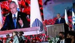 Israeli Prime Minister Benjamin Netanyahu speaks at the State Memorial Ceremony for the third anniversary of the October 7, 2023, Hamas attack, in remembrance of Israel Defense Forces and security members who fell in the War of Redemption in the Mt. Herzl Cemetery, Jerusalem, on Monday.