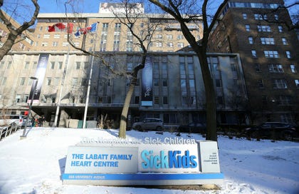 The Hospital for Sick Children at 555 University Avenue, Toronto, Canada.