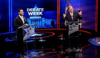 Republican nominee for U.S. Senate Mike Rogers, right, speaks during a televised debate with Democratic nominee for U.S. Senate Abdul El-Sayed, at WOOD-TV, on Thursday, Oct. 8, 2026, in Grand Rapids, Mich. Credit: Paul Sancya,AP Republican nominee for U.S. Senate Mike Rogers, right, speaks during a televised debate with Democratic nominee for U.S. Senate Abdul El-Sayed, at WOOD-TV, on Thursday, Oct. 8, 2026, in Grand Rapids, Mich.