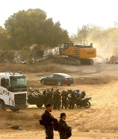 The demolition of the homes of the Abu Wadi clan near the Arab Bedouin city of Rahat in southern Israel, on Monday