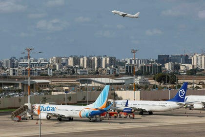 A Flydubai flight bound for Dubai is seen before taking off from Ben Gurion Airport near Tel Aviv in September.