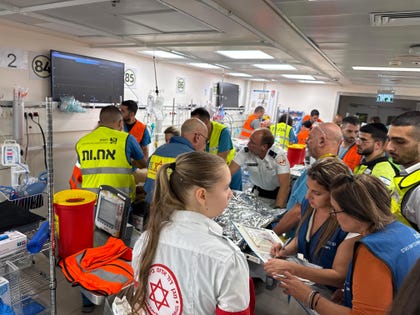 פצועים בחדר הלם בבית החולים רמב"ם, היום
