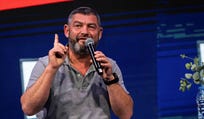 Hard-line former IDF general Ofer Winter speaks at a conference in Jerusalem on Sunday.