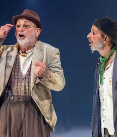 יוסי עיני וארז שפריר ב"מחכים לגודו". עובדים בתיאום מושלם