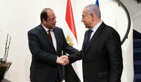 Egyptian intelligence chief Abbas Kamel and Prime Minister Benjamin Netanyahu, 2021.