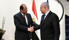 Egyptian intelligence chief Abbas Kamel and Prime Minister Benjamin Netanyahu, 2021.