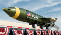 An inert version of the GBU-43/B Massive Ordnance Air Blast MOAB bomb at the Star Spangled Salute Air & Space Show at Tinker Air Force Base, Oklahoma City, Oklahoma, U.S., June 2019.
