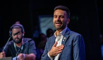 Arab Israeli hasbara activist Yoseph Haddad at the Amcha Yisrael party's campaign launch event in August. People suddenly remembered he's Arab.