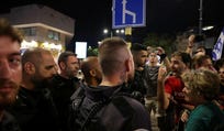 A protest against Prime Minister Benjamin Netanyahu's government in Ness Ziona, central Israel, in 2025.