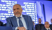 Avigdor Lieberman at a Yisrael Beiteinu event, in July.