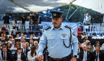 Police Commissioner Danny attends the state ceremony commemorating Hamas' October 7 massacre, October 5, 2026, on Mount Herzl, Jerusalem.
