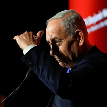 Netanyahu at the JNS (Jerusalem News Syndicate) International Policy Summit in Jerusalem in June. Credit: REUTERS/Ronen Zvulun/File Photo Netanyahu at the JNS (Jerusalem News Syndicate) International Policy Summit in Jerusalem in June