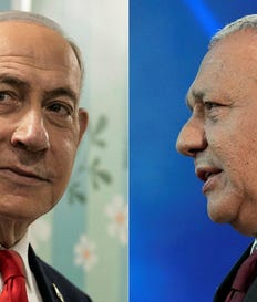 Prime Minister Benjamin Netanyahu (left) and Yashar party leader Gadi Eisenkot. Credit: AFP/JEWEL SAMAD MAYA LEVIN Prime Minister Benjamin Netanyahu (left) and Yashar party leader Gadi Eisenkot.