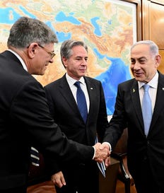 Former U.S. Secretary of State Antony J. Blinken meets with Prime Minister Benjamin Netanyahu at the Prime Minister's Office in Jerusalem, August 2024. Credit: David Azagury/U.S. Embassy Jerusalem Former U.S. Secretary of State Antony J. Blinken meets with Prime Minister Benjamin Netanyahu at the Prime Minister's Office in Jerusalem, August 2024.