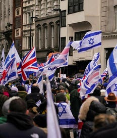 A demonstration in support of Israel in London.